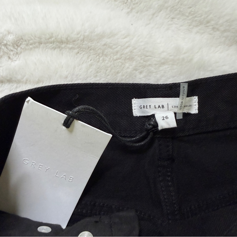 GREY LAB Asymmetric Wrap Jeans โ Black โ Fits 24/25 - Picture 6 of 8